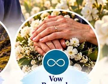Couple celebrating a vow renewal
